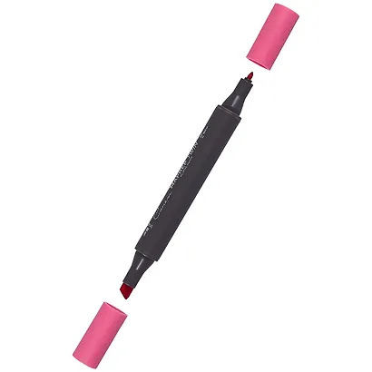 Маркер художественный "Сонет" вишнево-розовый, двухсторон., тонк. и широк.долото, Сонет - фото 2