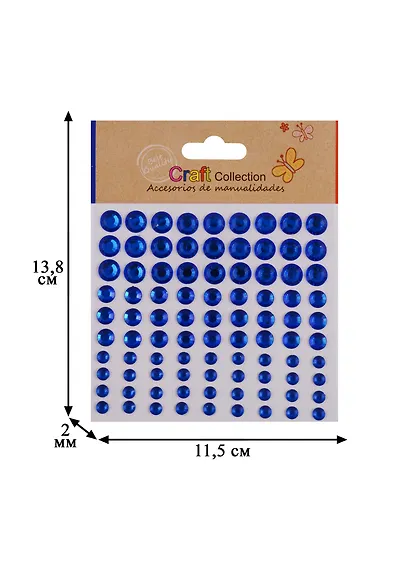 Стразы кристаллы микс размеров синие - фото 2