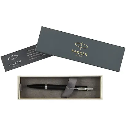 Ручка шариковая Parker, Urban Muted Black CT, подарочная синяя - фото 2