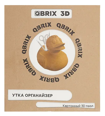 Картонный 3D конструктор QBRIX "Утка органайзер" - фото 5
