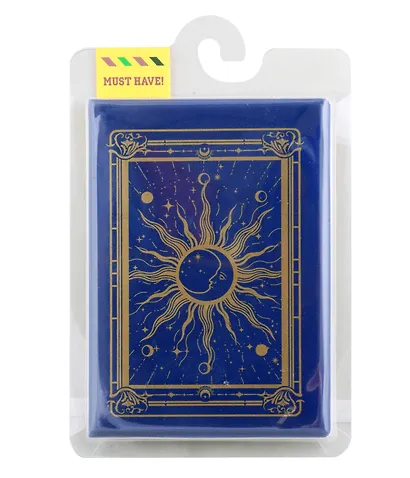 Обложка для паспорта Карты Таро Солнце и Луна (синий) (ОП2023-402) - фото 1