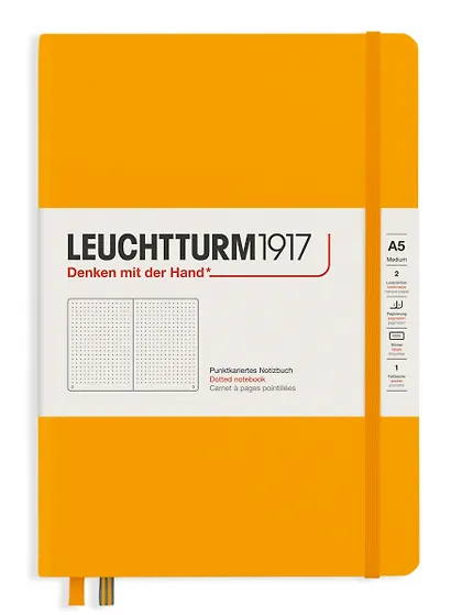 Книга для записей A5 125л тчк. "Classic" тв.обл., восходящее солнце, Leuchtturm1917 - фото 1