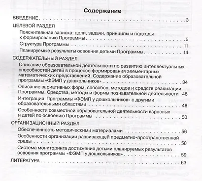 Парциальная общеобразовательная программа дошкольного образования "Формирование элементарных математических представлений у дошкольников" - фото 2
