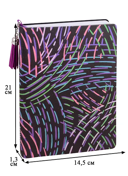 Ежедневник недатированный "Абстракция темная", А5, 120 листов - фото 2