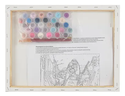 Холст с красками по номерам "Девушка в неоне", 30 х 40 см - фото 4