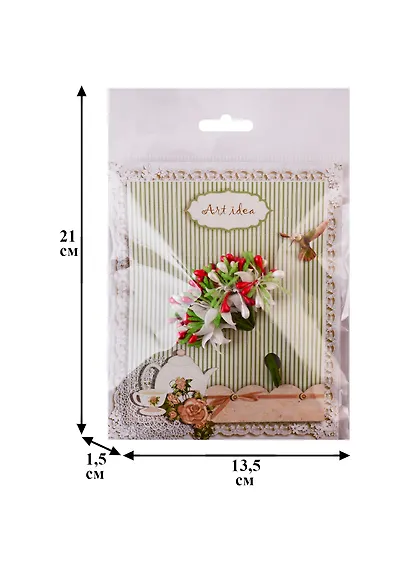 Букетики 10 стеблей, с розовыми и белыми бусинками (готовые на подложке) - фото 2