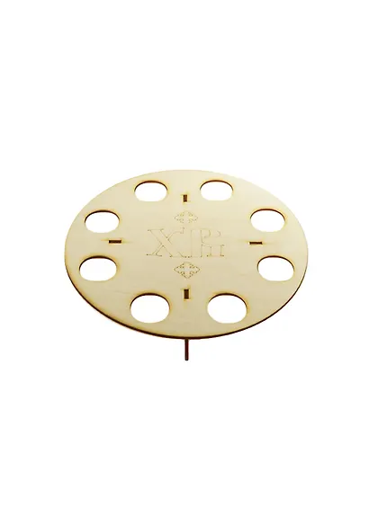 Подставка под яйца Пасхальная (151685) (8 яиц) (210х210х40мм) (игрушка из дерева) (упаковка) - фото 1