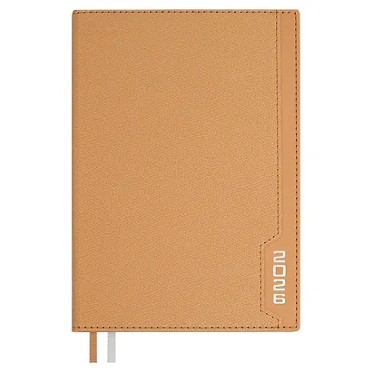 Еженедельник датированный 2026 год, А5, 176 листов "Джут", бежевый - фото 1