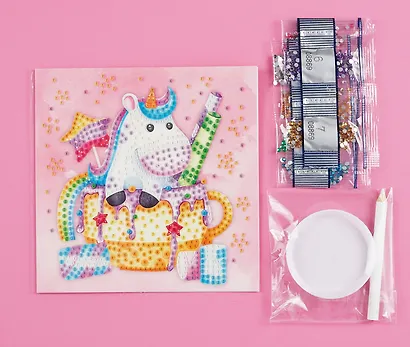 Алмазная открытка "Сладкий День Рождения" 15х15 см - фото 2