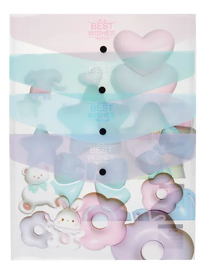 Папка-конверт А4 на кнопке "Cute animals" - фото 1