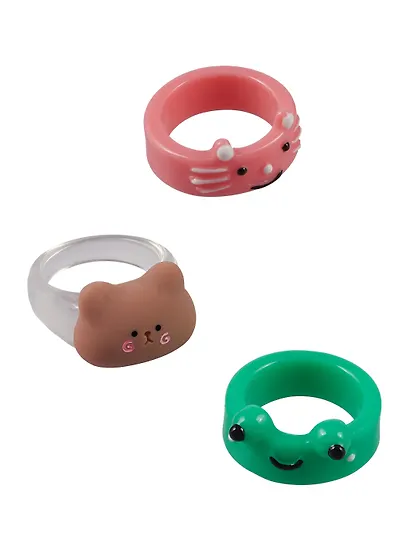 Набор Колечко Лягушка (ПВХ) (Размер 17) (202303-5)+Колечко Медвежонок (ПВХ) (Размер 17) (202303-1)+Колечко Котик (ПВХ) (Размер 17) (202303-6) - фото 6