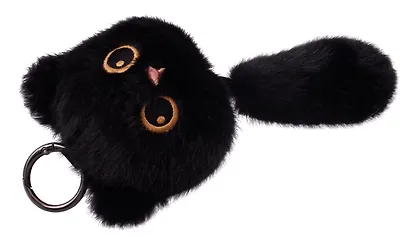 Брелок Котик с хвостиком черный (плюш) (17см) (12-81018-202510-SPT-14) - фото 4