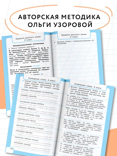 Все правила русского языка и словарные слова. Для начальной школы - фото 6