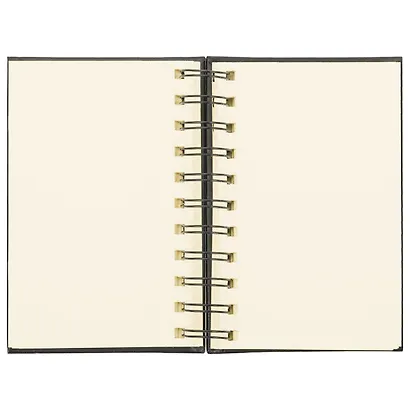 Скетчбук А6, 80 листов "Croco" черный, 140г/м2, слоновая кость, кожзам, гребень - фото 5