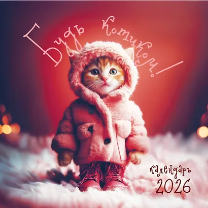 Будь котиком. Календарь настенный на 2026 год (300х300 мм) - фото 1