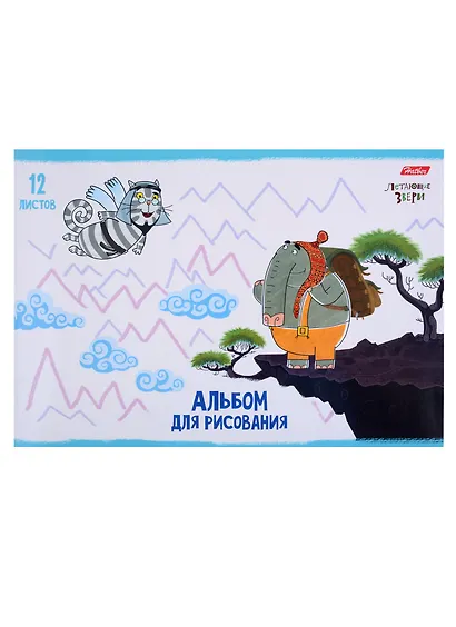 Альбом для рисования «Летающие звери» Hatber А4, 12 листов, скрепка, в ассортименте - фото 3