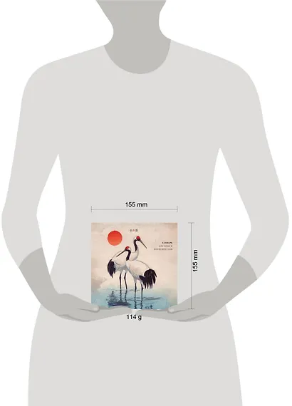 Словарь для записи японских слов (15х15 см) (Акварельные цапли) - фото 8