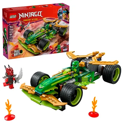 71828 Конструктор детский LEGO Ninjago Гоночный автомобиль Ллойда (с откатным механизмом), 181 деталей, возраст 7+ - фото 1