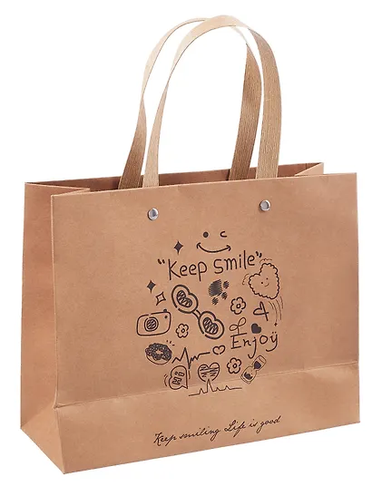 Пакет А4 24,5*19,5*9,5 "Keep smile" дет., крафт, бум.мат.ламинат - фото 3
