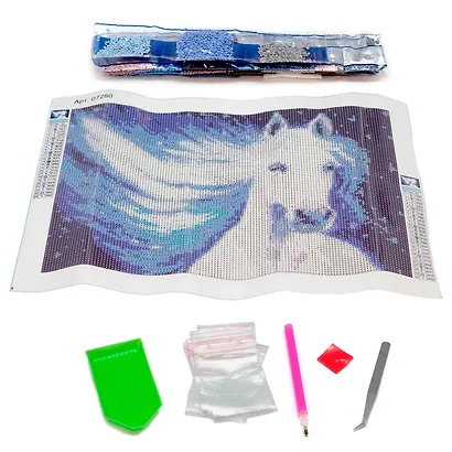 Набор для творчества. Алмазные узоры "Космический конь", 30 х 40 см - фото 3