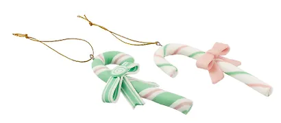 Набор новогодних подвесных украшений Пряничные карамельки (2шт) (пластик) (ПВХ бокс) (7х10) (12-07253CR-1) - фото 3