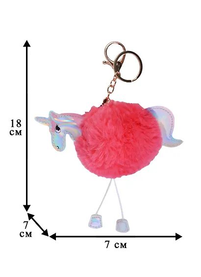 Брелок-помпон Единорог радужный с ножками (7см) (иск.мех) (12-04320-15) - фото 7