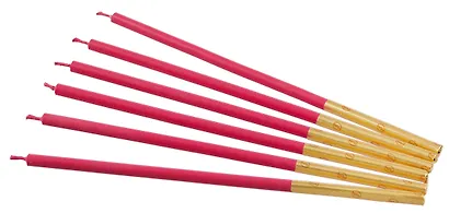 Набор свечей для торта Red (красные) (6шт) (15см) (12-7color-candle_15) - фото 4