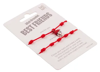 Набор парных браслетов с подвеской «Сердечко», текстиль, металл, Lafilaf - фото 3