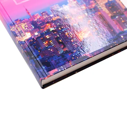 Ежедневник полудат. А5 192л "Ночной город" 7БЦ, мат.лам, офсет - фото 6