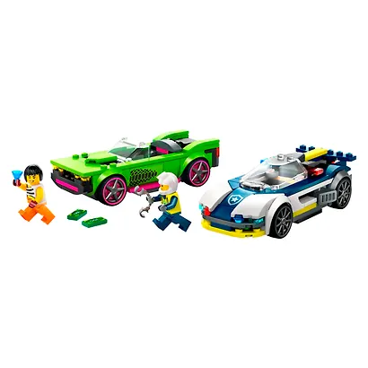 60415 Конструктор детский LEGO City Погоня полицейской машины за гоночным автомобилем, 213 деталей, возраст 6+ - фото 4