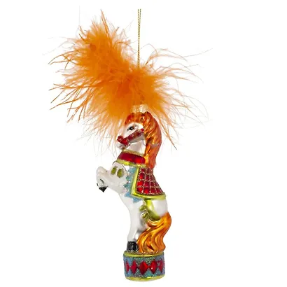 Украшение новогоднее Лошадка, 3 варианта (стекло) (6х3х14) - фото 2