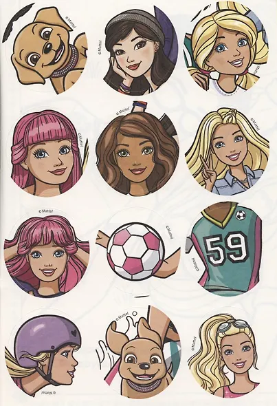 Раскраска с многоразовыми наклейками № РН 2001 ("Барби") - фото 5