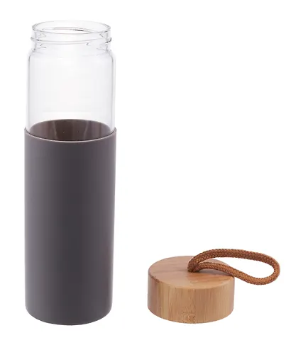 Бутылка в чехле Серая (стекло) (500мл) (12-3307032569-4) - фото 2