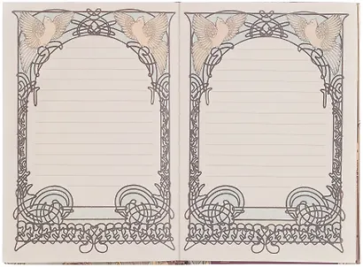 Книга для записей А5, 128 листов "А.Муха" твердая обложка, внутренний блок с дизайном, в ассортименте - фото 6