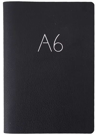 Записная книжка «Format» А6+, 80 листов в линейку, черная экокожа, Listoff - фото 5