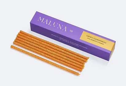 Магические оранжевые свечи с одуванчиком Maluna (7шт) (Успех,Раскрытие потенциала) (2041) - фото 1