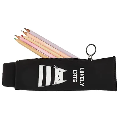 Пенал на молнии Тюбик Lovely cats (силикон) (23х7,5) (ПВХ бокс) - фото 2