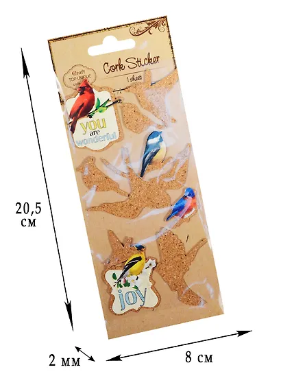 Стикеры пробковые Птиц (D26000681с) - фото 1