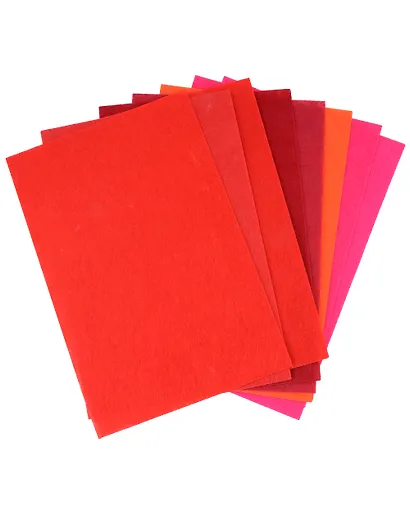 Набор цветного фетра "Красный" 8 листов, 8 цветов, А4 - фото 2