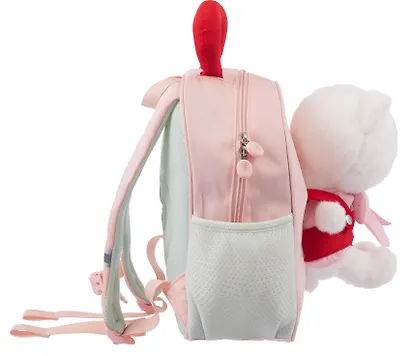 Рюкзак детский Cat "Sun Eight" 30,5*23,5*12,5см, розовый, 1 отделение, 2 кармана, с игрушкой - фото 4