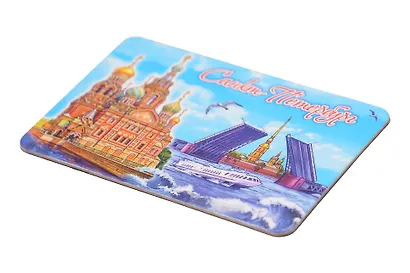 Магнит винил большой Спас и мосты. Аква - фото 2
