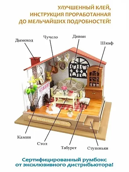 Сборная модель Румбокс "MiniHouse Дом в стиле шале" - фото 5