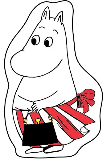 Деревянный значок. Муми-мама - фото 2