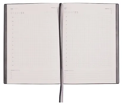 Ежедневник недат. А5+ 160л "Нубук" черный, кожзам, мягк.переплет, тонир.блок, блинт.тиснение, справ.мат-лы, 2 ляссе, инд.уп - фото 6