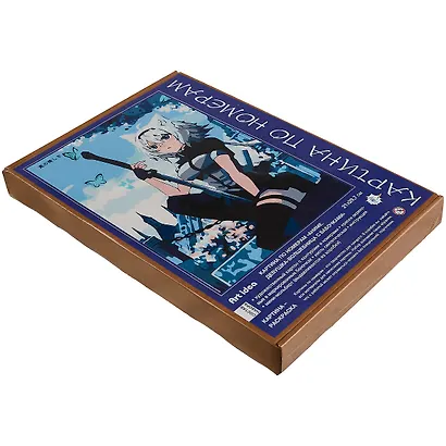 Картина по номерам Аниме "Девушка-волшебница с бабочками",  А4 - фото 3