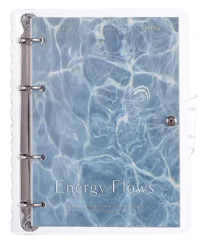 Тетрадь «Energy», 120 листов в клетку, голубой, на кольцах - фото 2