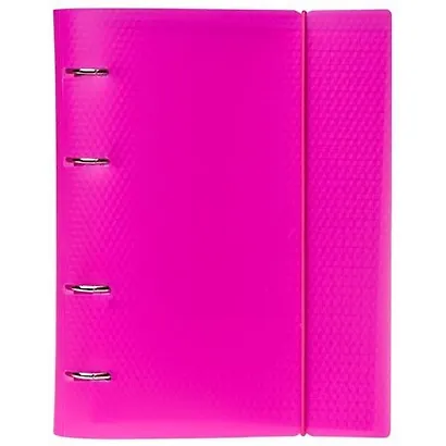Тетрадь на кольцах в клетку Hatber, Diamond Neon, 120 листов, розовая - фото 2