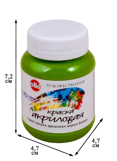 Акрил художественный 100 мл оливковая зеленая - фото 2