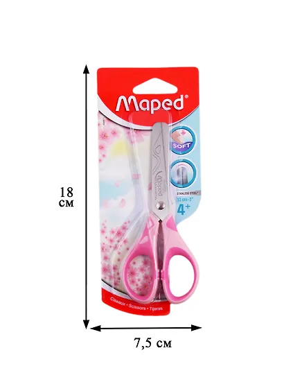 Ножницы 130мм "Essentials soft pastel" прорезиненные ручки, Maped - фото 2