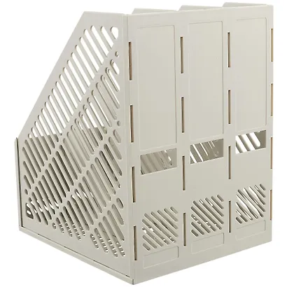 Лоток вертикальный 3 отделения серый сборный Erich Krause - фото 2